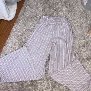 Linen wide leg pants